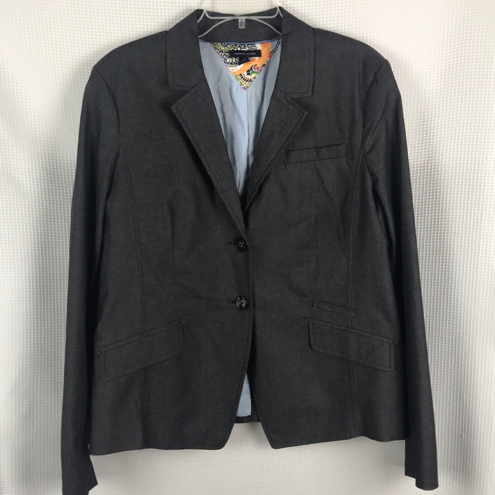 Tommy Hilfiger black denim blazer